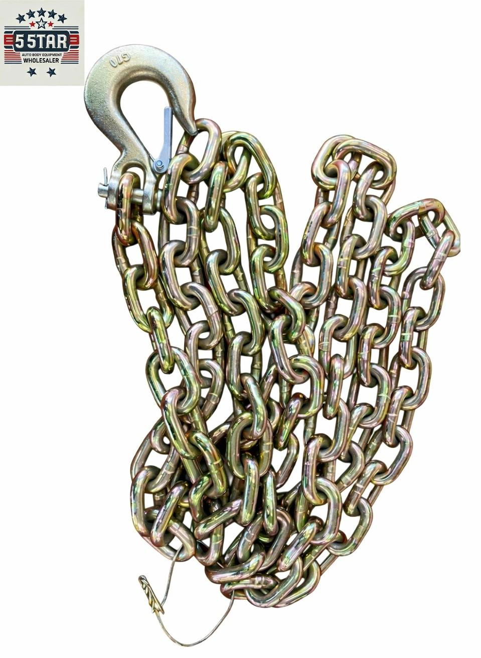 SET#31 HEAVY DUTY AUTO BODY FRAME MACHINE PULLING CHAIN 11 FEET LONG