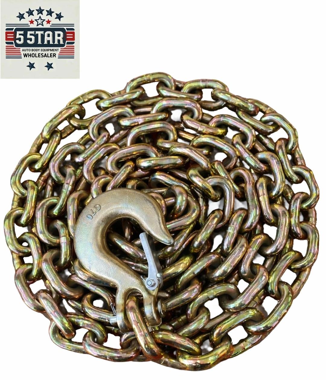SET#31 HEAVY DUTY AUTO BODY FRAME MACHINE PULLING CHAIN 11 FEET LONG
