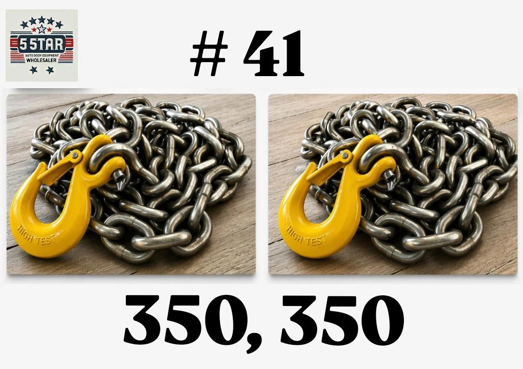 SET#41 - 2 X 11 FEET PULLING CHAINS WITH SLIP HOOK HOOK HEAVY DUTY