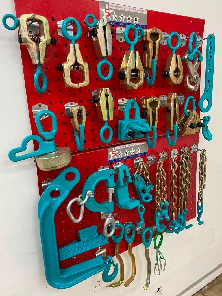 SET#9 -33 PIECE AUTO BODY FRAME MACHINE PULLING TOOLS & CLAMPS VALUE SET