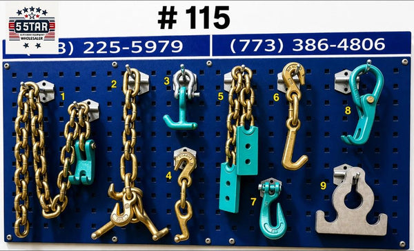 Set# 115 AUTO BODY FRAME MACHINE HEAVY DUTY 9 PIECE TOOL CHAIN SET