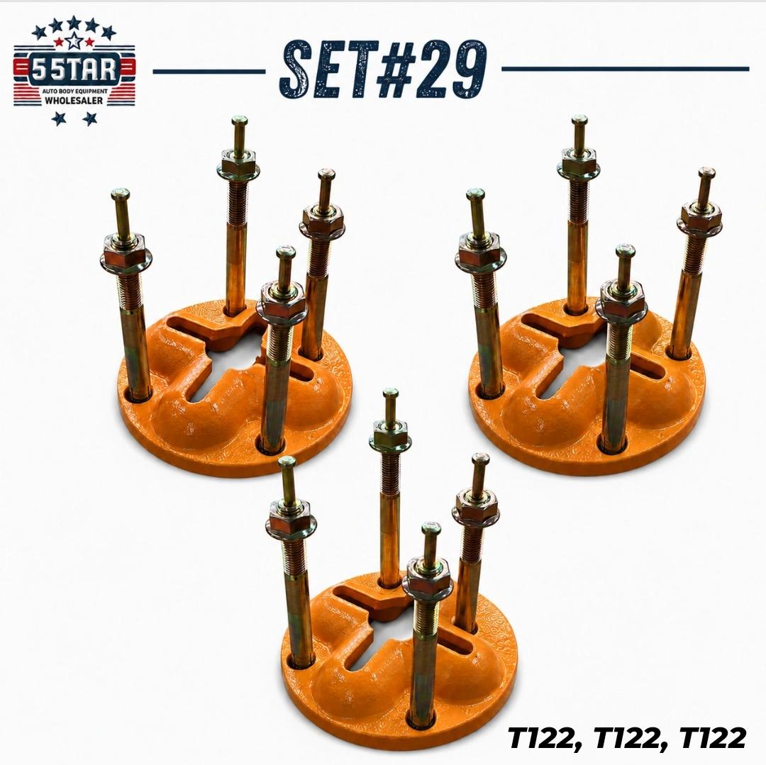 SET#29 - 3 ANCHOR POTS COMBO DEAL AUTO BODY 4 CHAIN SLOTS IN GROUND BOLTS