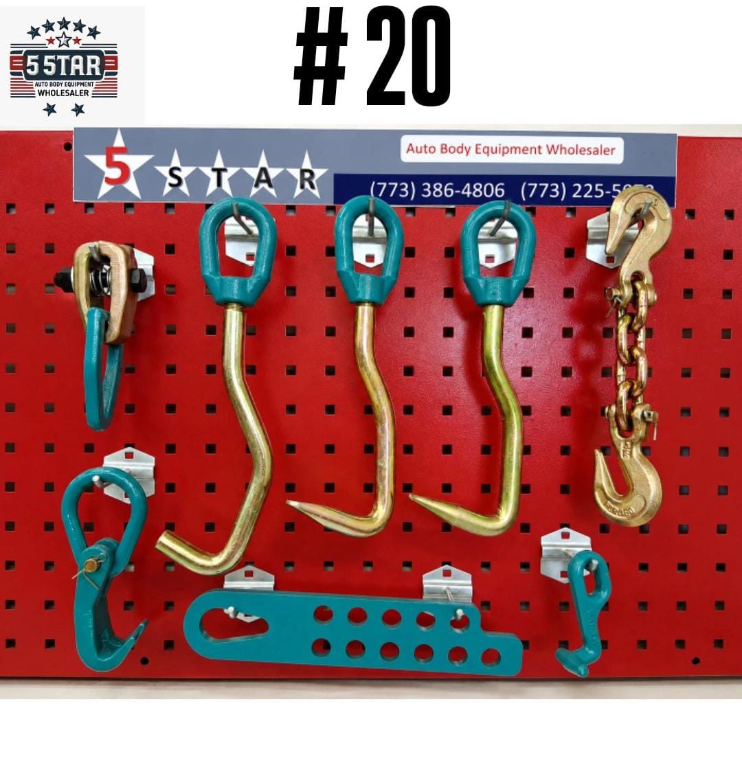 SET#20 AUTO BODY FRAME MACHINE MO Clamp style Sheet Metal Hook TOOL PLATE CLAMP