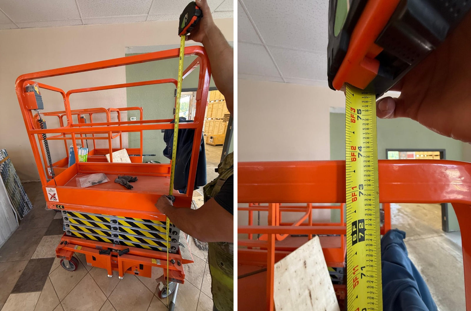 FREE SHIPPING NEW 5 STAR 22 FEET MAX LIFT ELECTRIC SCISSOR LIFT MAN LIFT.