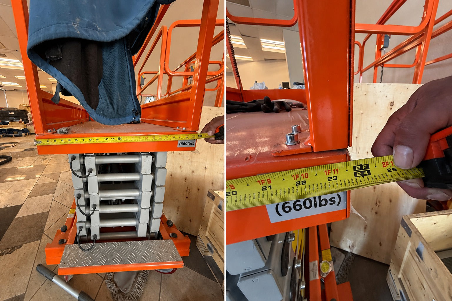 FREE SHIPPING NEW 5 STAR 22 FEET MAX LIFT ELECTRIC SCISSOR LIFT MAN LIFT.