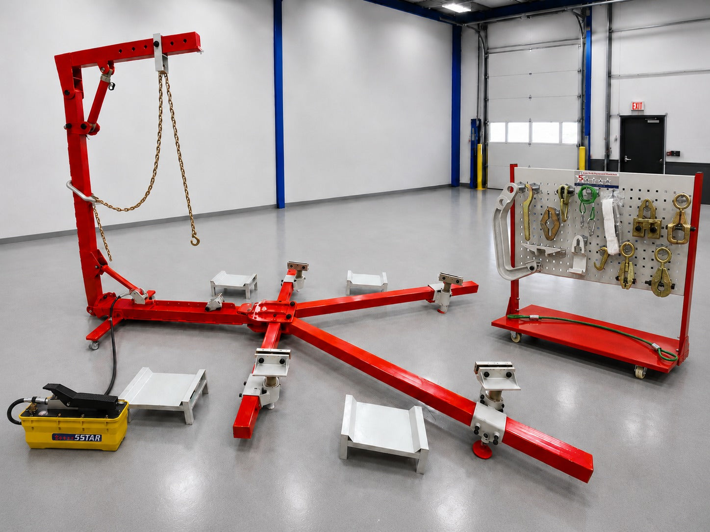 Local Pickup only Auto Body Frame Puller Straightener with Roof Including Tools