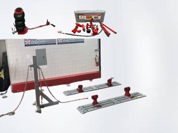 New Auto Body Frame Machine Floor Rack System 10 TON Puller 22 anch pots