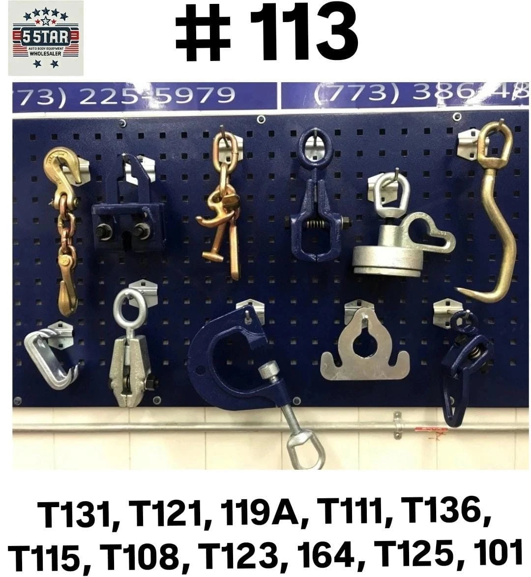 SET#113 AUTO BODY FRAME MACHINE 11 PIECE TOOLS AND CLAMP CHAIN SET SPECIAL PRICING