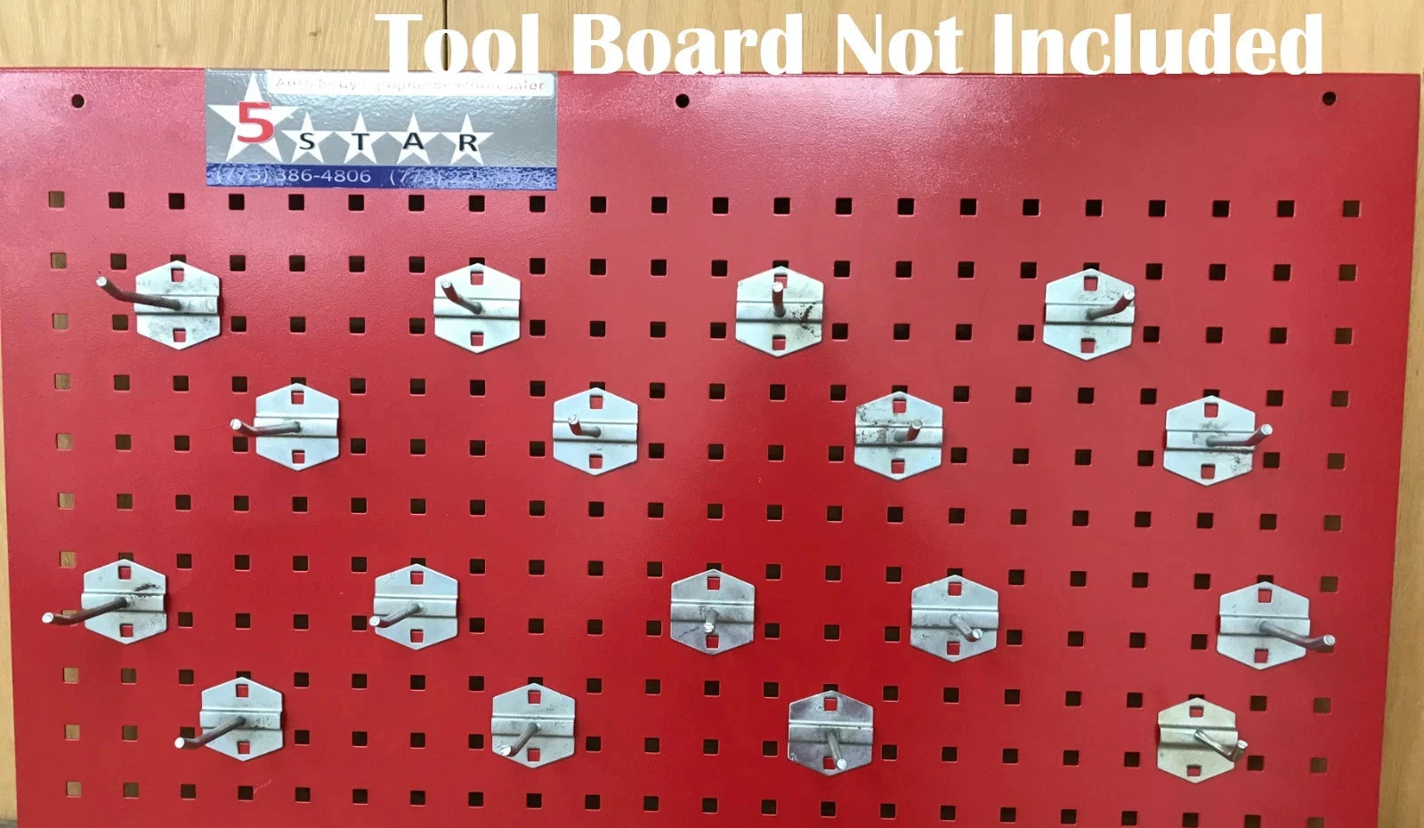 Set of 17 Auto Body Frame Machine Tool Board Hangers Only