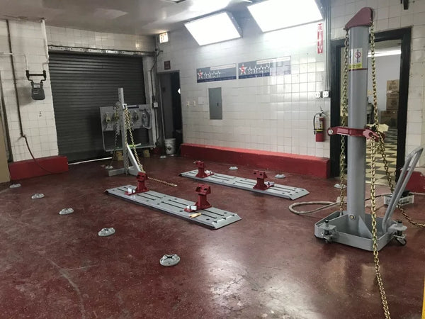 New Auto Body Frame Machine Floor Rack System 10 TON Puller 22 anch pots