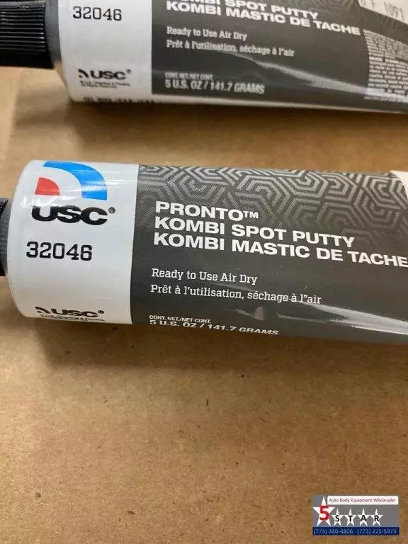 USC 32046 PRONTO Kombi Spot Putty 5 OZ Tube Fill Pinholes & Scratches - 2 Tubes