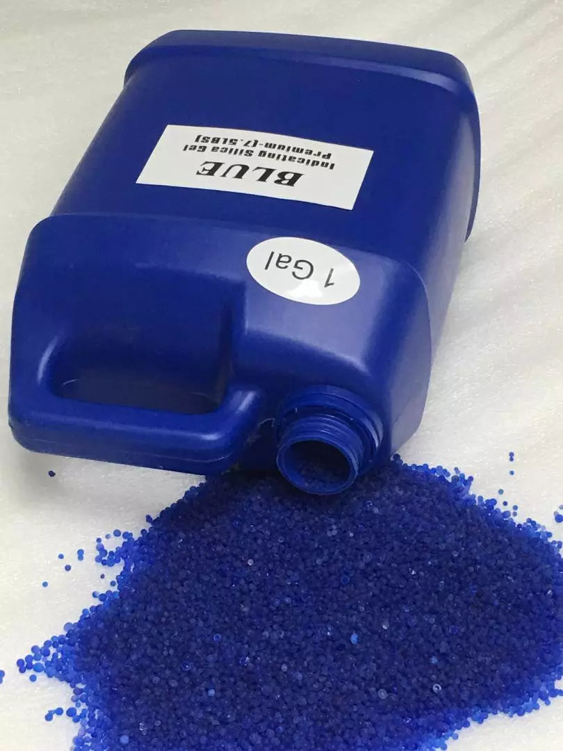 SET#50 - 1 Gallon(7.5 LBS) Premium Blue Indicating Silica Gel Desiccant Beads