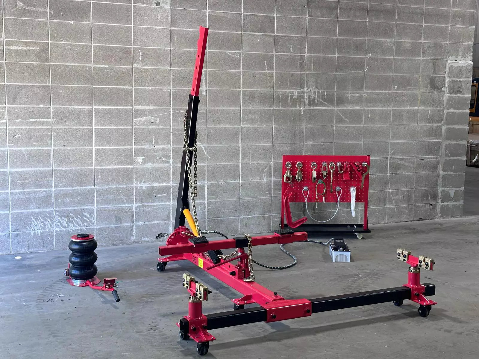 Local Pick Up Only Frame Straightener free clamps + 3 Ton Air Jack