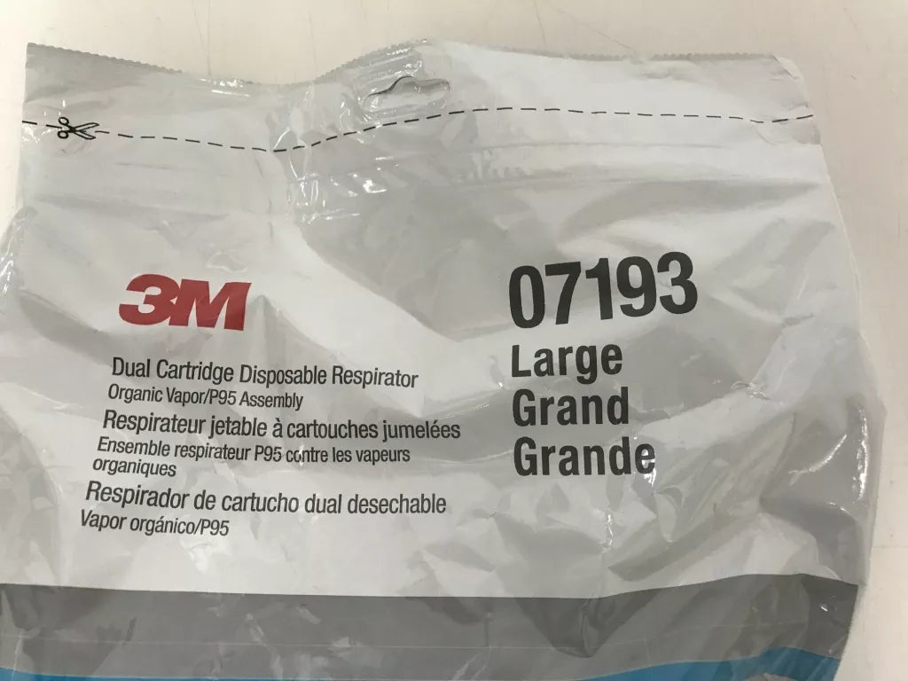 3M 07193 Dual Cartridge Respirator Assembly Organic Vapor LARGE