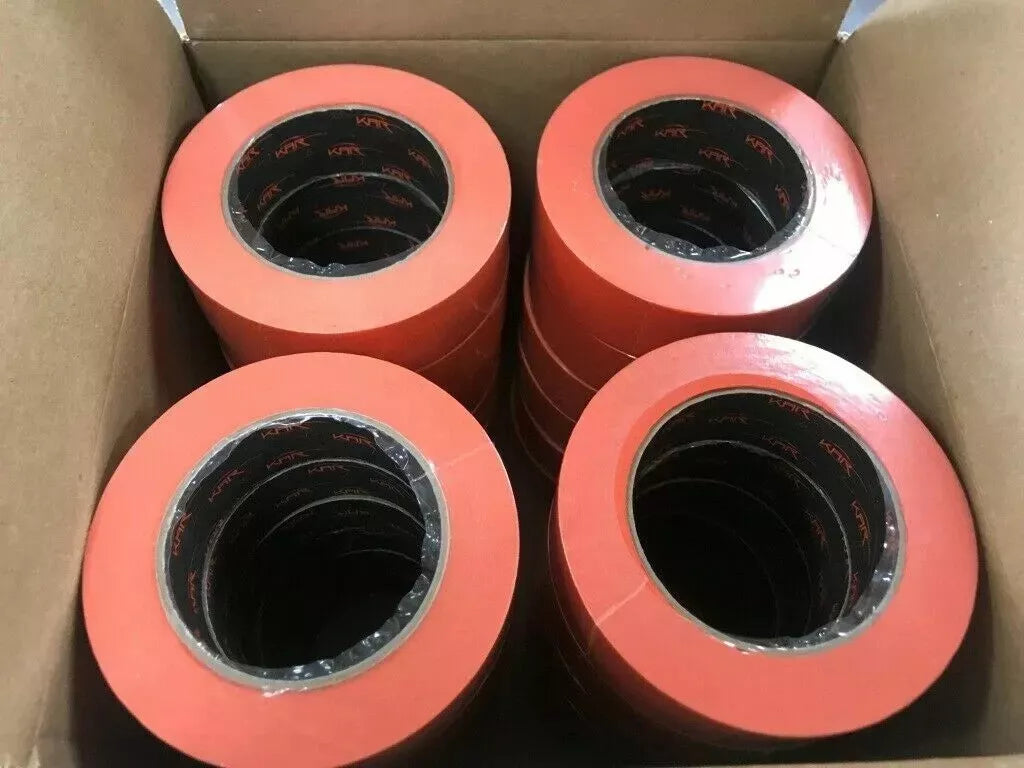 KAR207-112CS AUTO BODY ORANGE PAINT MASKING TAPE 1.41 IN/P X 60 YARDS 24 ROLLS