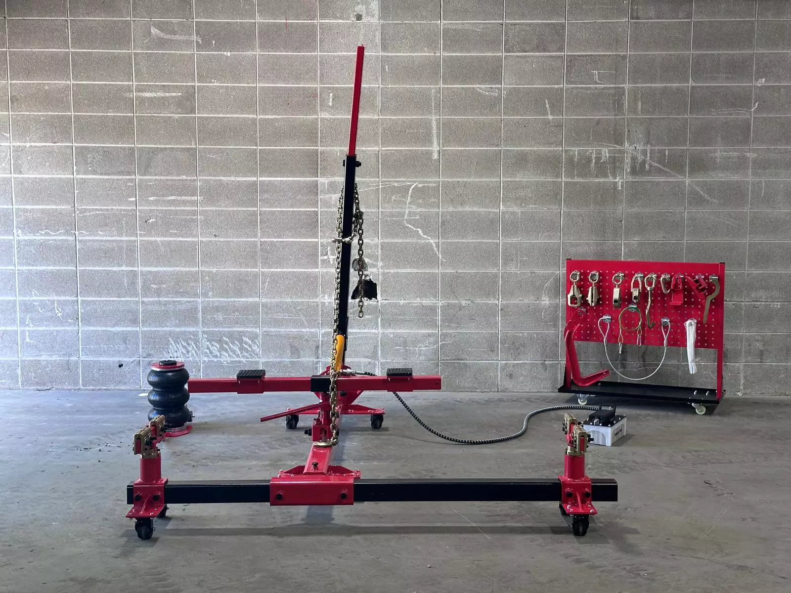 Local Pick Up Only Frame Straightener free clamps + 3 Ton Air Jack