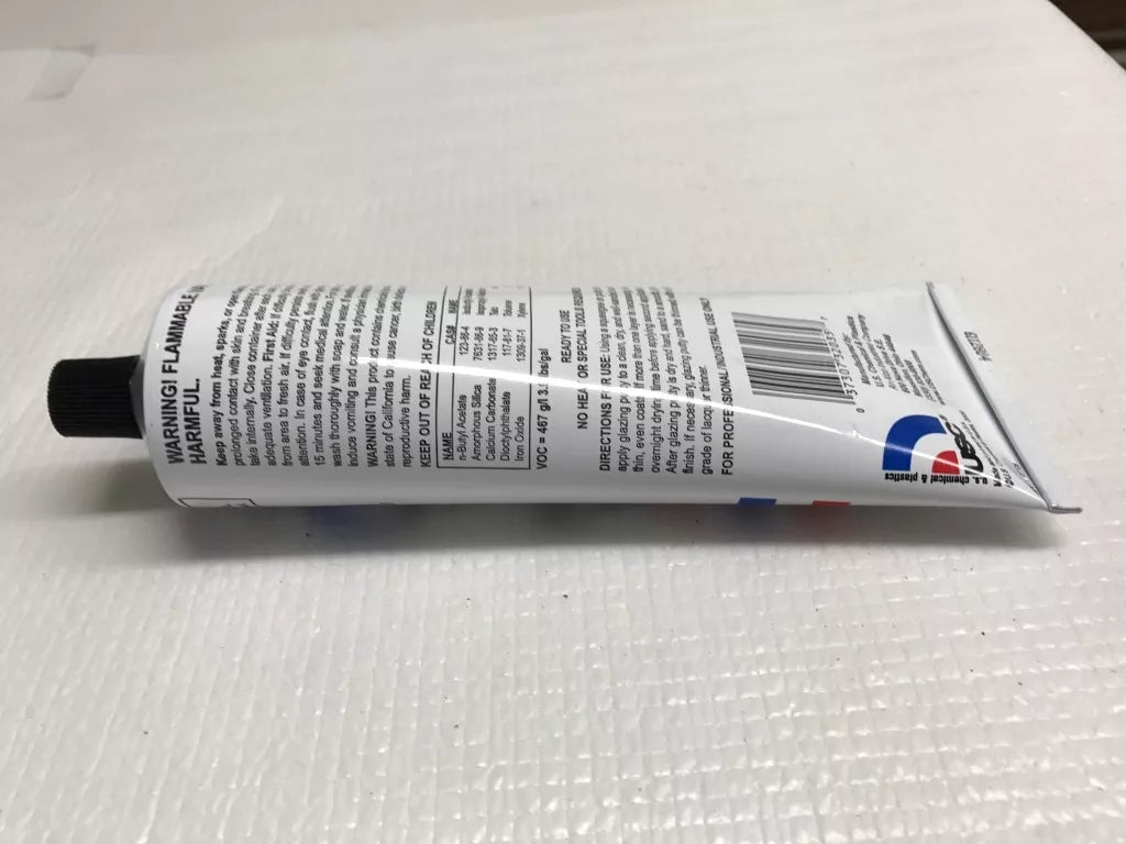 2 Tubes Red Glazing Putty U.S.Chemical & Plastics 32035 USC Auto Body fillers