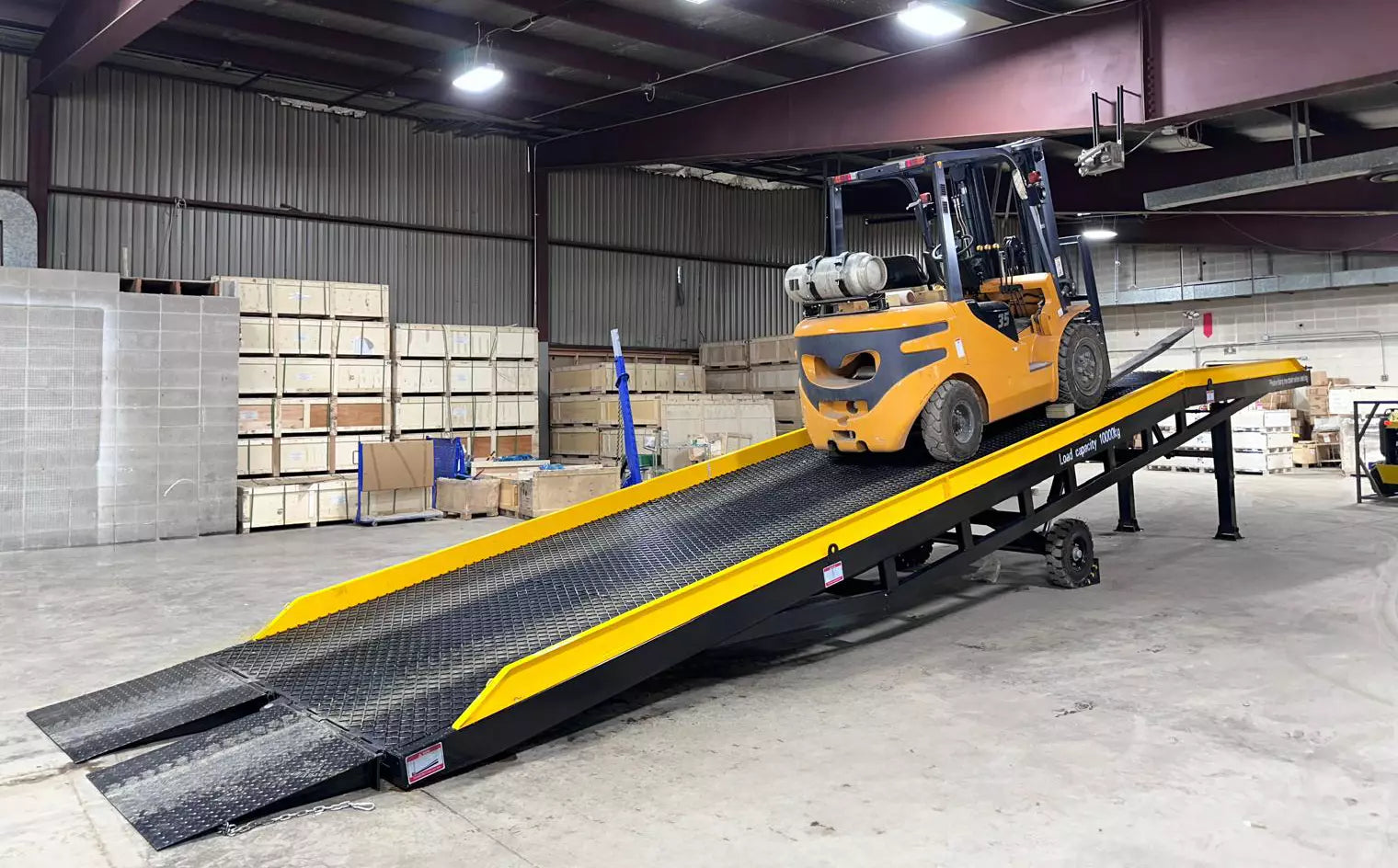 Yard Ramp, Trailer loading Dock, Forklift Ramp, 35 Ft Long 83"W 22000 Lbs Capcty