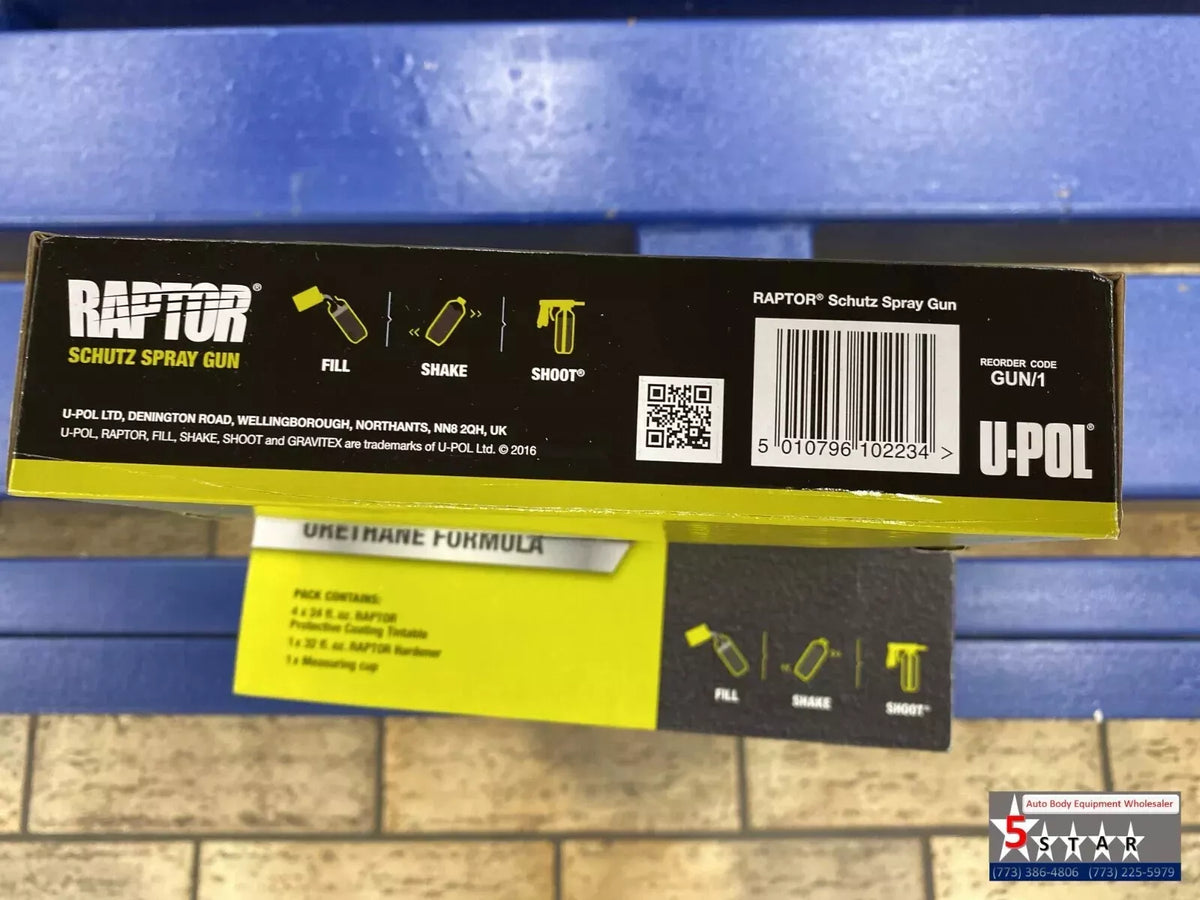 TINTABLE U-POL 821G Raptor Truck Bed Spray-On Liner Kit 821 with Gun