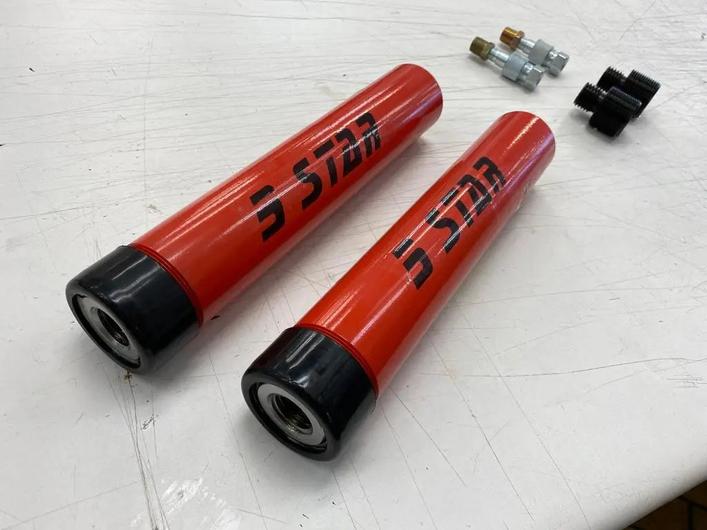 2 X 10 TON 6 INCH STROKE HYDRAULIC RAM AUTO BODY FRAME MACHINE & PULLING POSTS