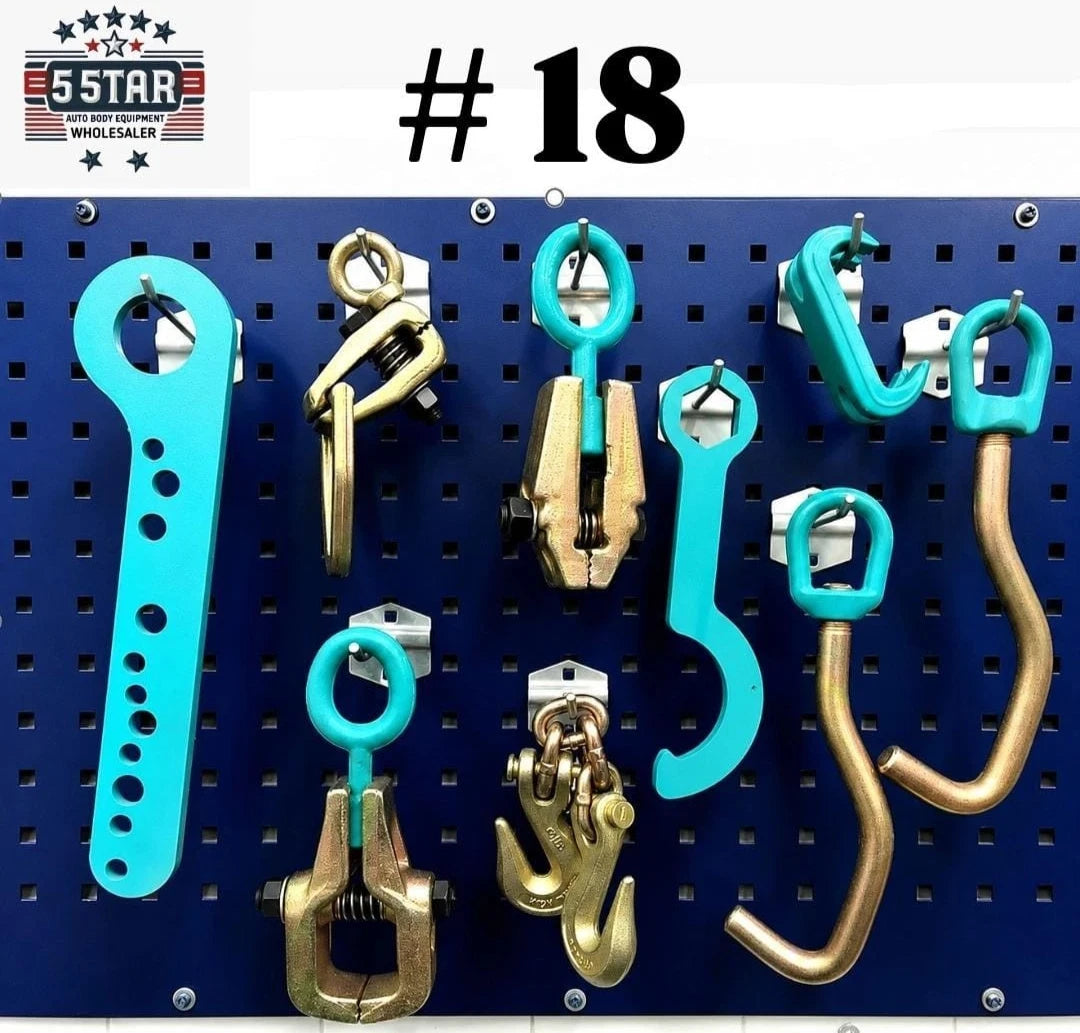 SET#18 AUTO BODY FRAME MACHINE 9 PIECE TOOL AND CLAMP SET SPECIAL PRICING!