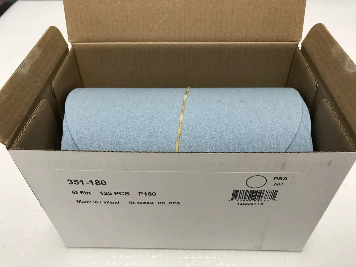 STICKIT 6 INCH SANDING DISC, 80 + 180 + 220 + 320 Grits 125 PIECES EACH BOX