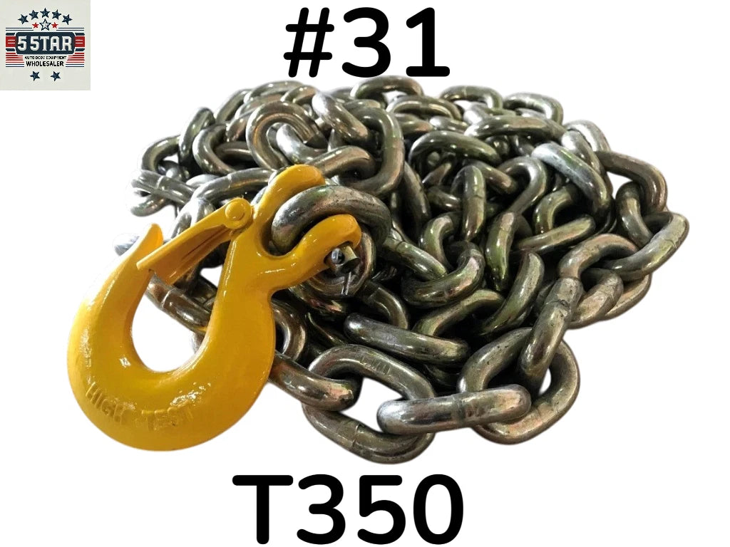 SET#31 HEAVY DUTY AUTO BODY FRAME MACHINE PULLING CHAIN 11 FEET LONG
