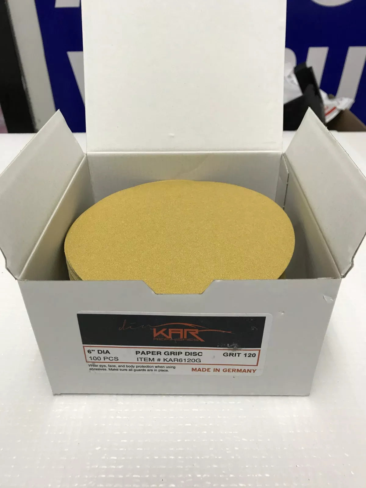 6 in Hook & Loop Disc GOLD Style 80,120,180,320,400 Grit 100 PC/BOX