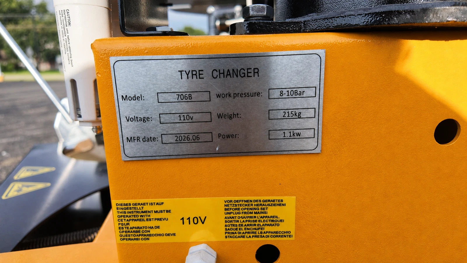 2.5 HP 5 Star 706B Commercial Automotive Tire Changer Machine Rim Clamp Equipment