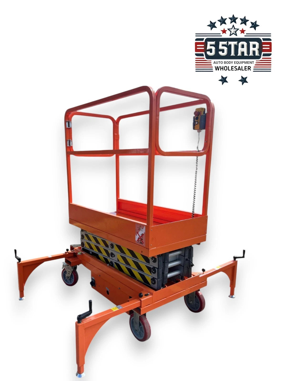 Free Shipping New 5 Star 22 Feet Max Lift Electric Scissor Lift Man Lift