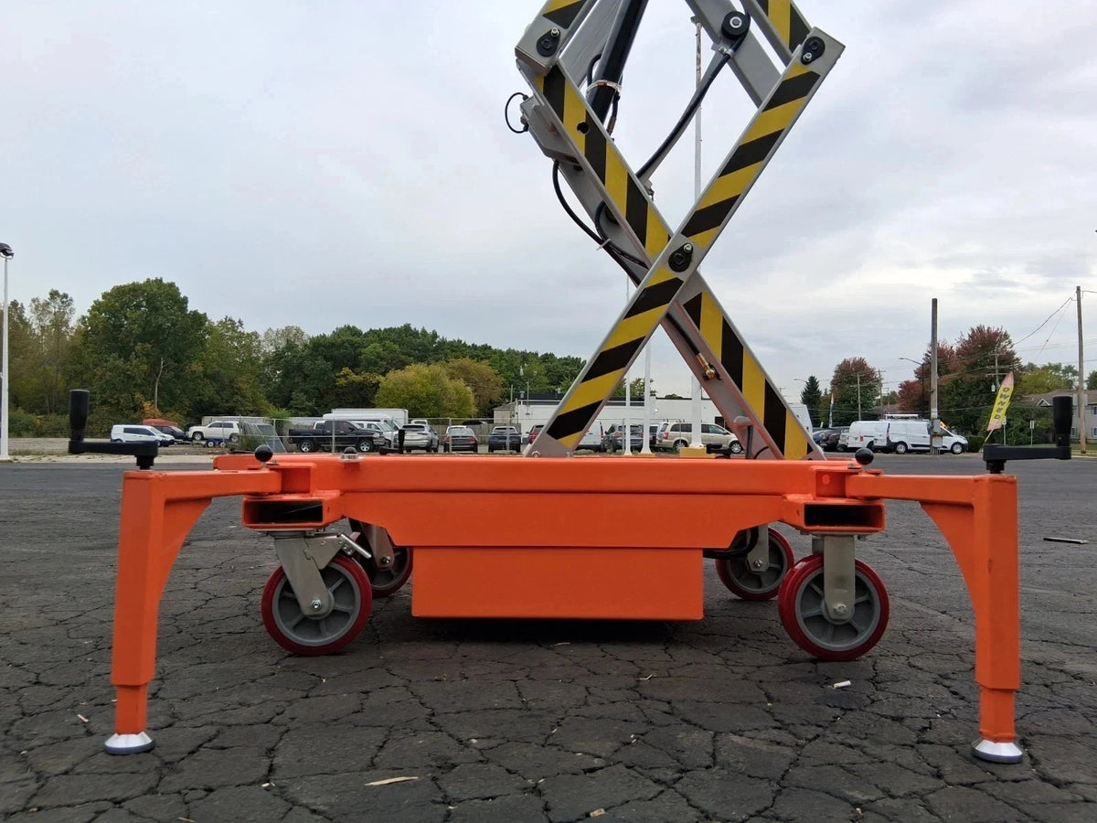 Free Shipping New 5 Star 22 Feet Max Lift Electric Scissor Lift Man Lift.