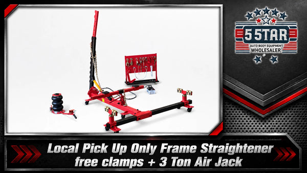 Local Pick Up Only Frame Straightener free clamps + 3 Ton Air Jack