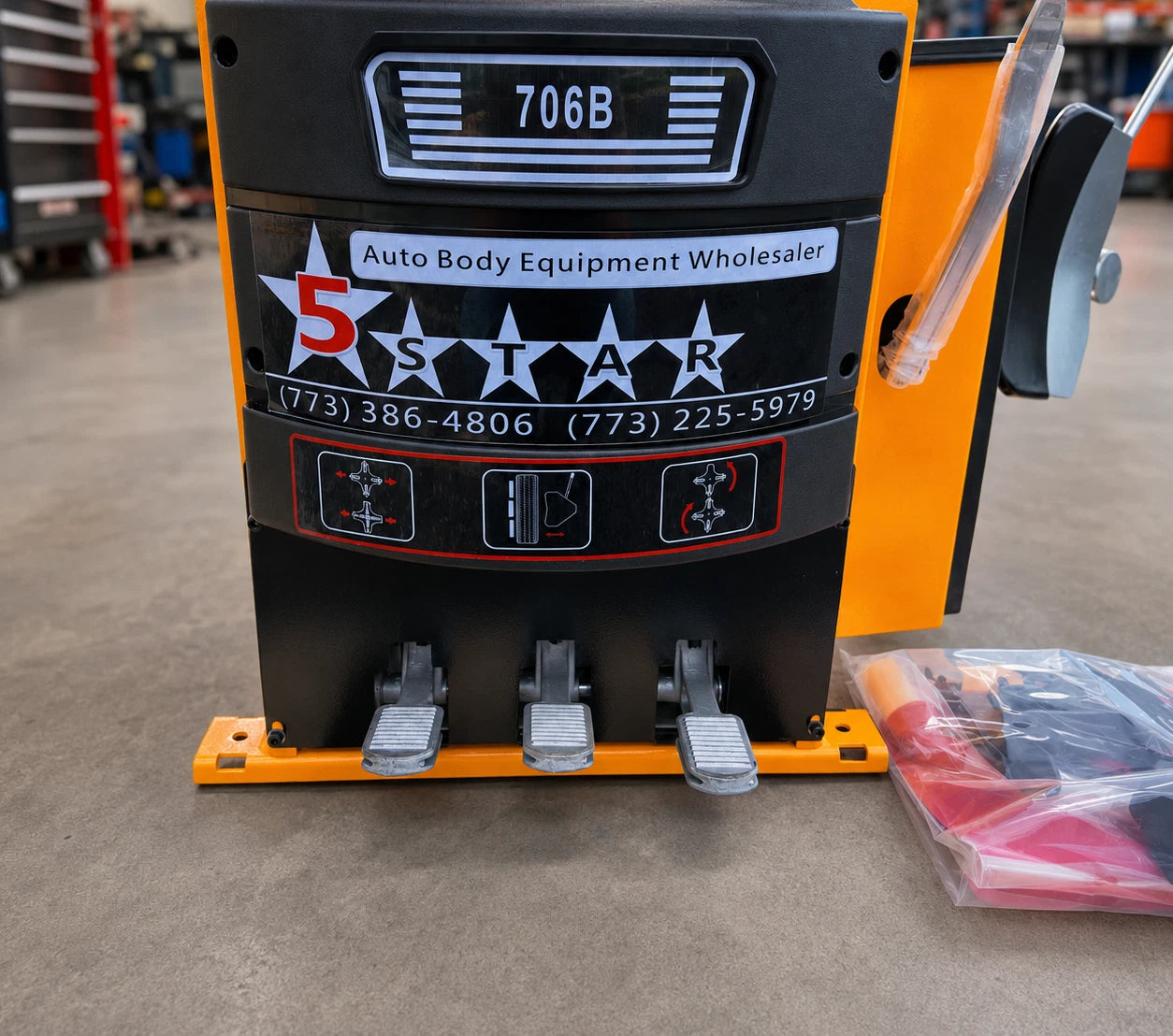 2.5 HP 5 Star 706B Commercial Automotive Tire Changer Machine Rim Clamp Equipment
