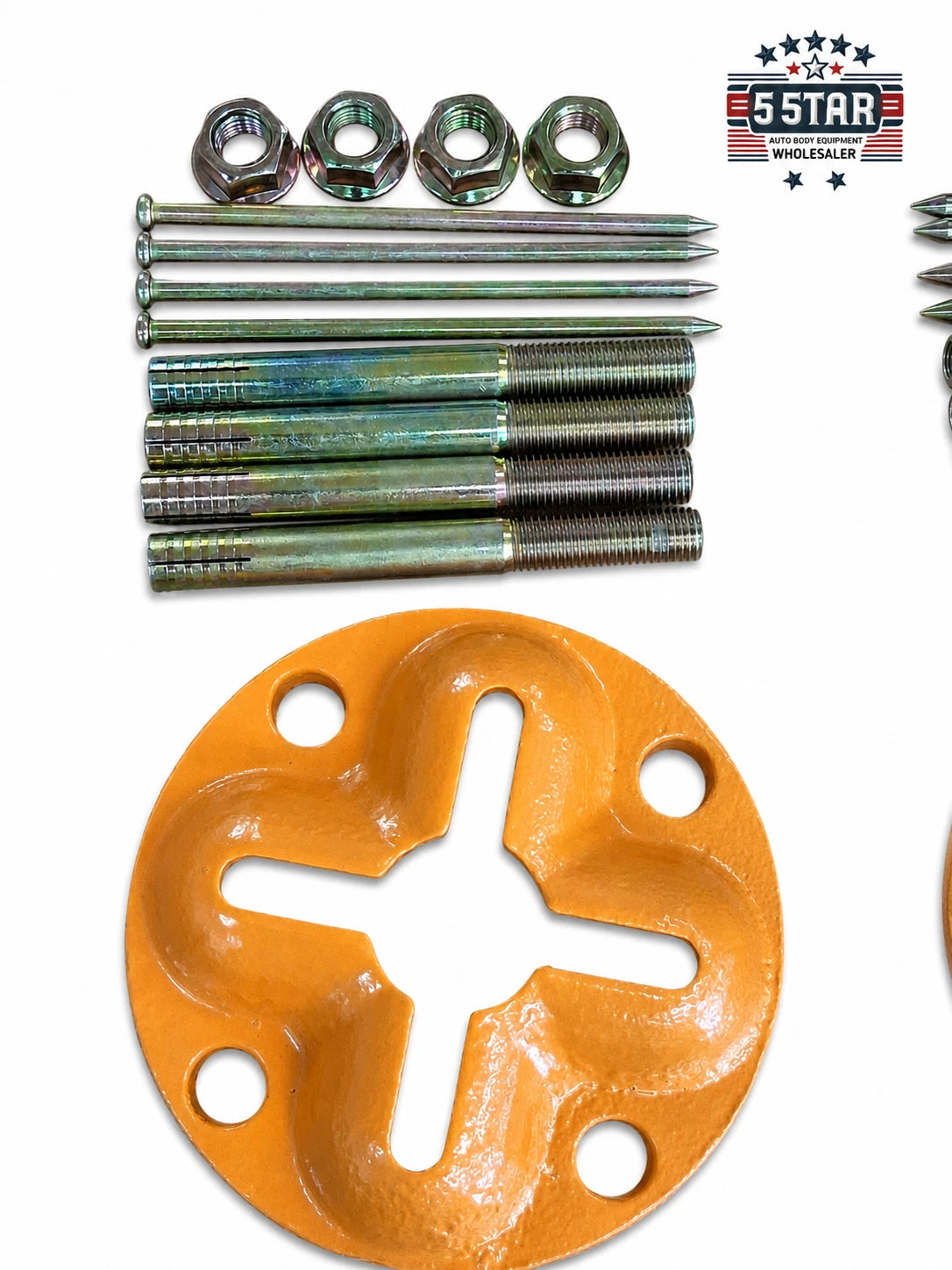 AUTO BODY FLOOR SYSTEM ANCHOR POT SET WITH 4 SLOTS BOLTS INCLUDED
