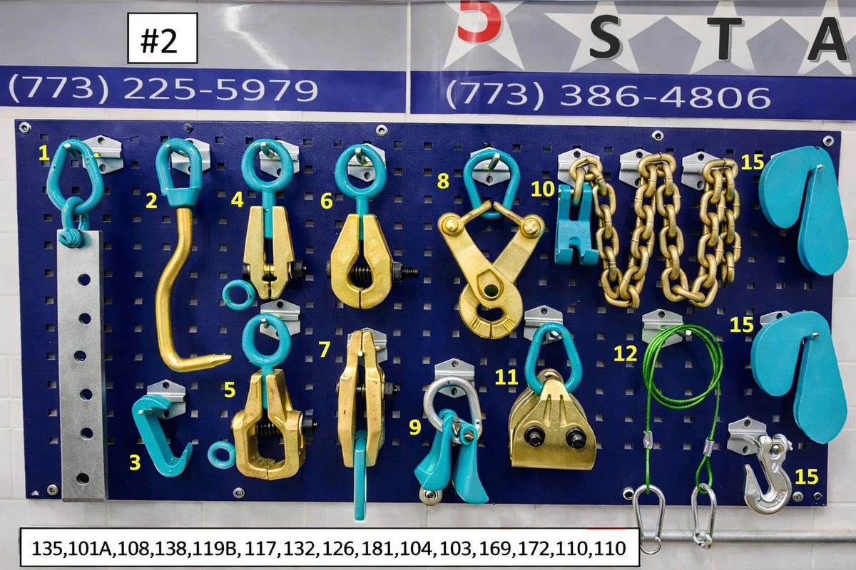 SET#2 15 Pcs HEAVY DUTY AUTO BODY FRAME MACHINE PULLING TOOLS & CLAMPS MEGA PACK