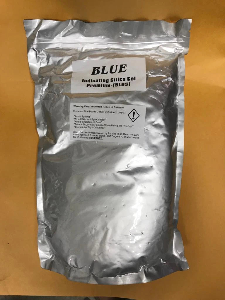 SET#54 - 5 LBS Premium Blue Indicating Silica Gel Desiccant Beads