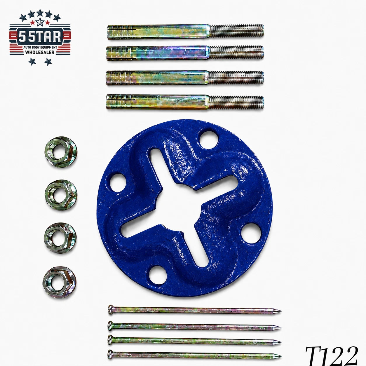 AUTO BODY FRAME MACHINE ANCHOR POT WITH 4 SLOTS BOLTS & WASHERS INCLUDED