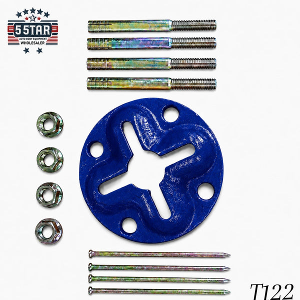 AUTO BODY FRAME MACHINE ANCHOR POT WITH 4 SLOTS BOLTS & WASHERS INCLUDED
