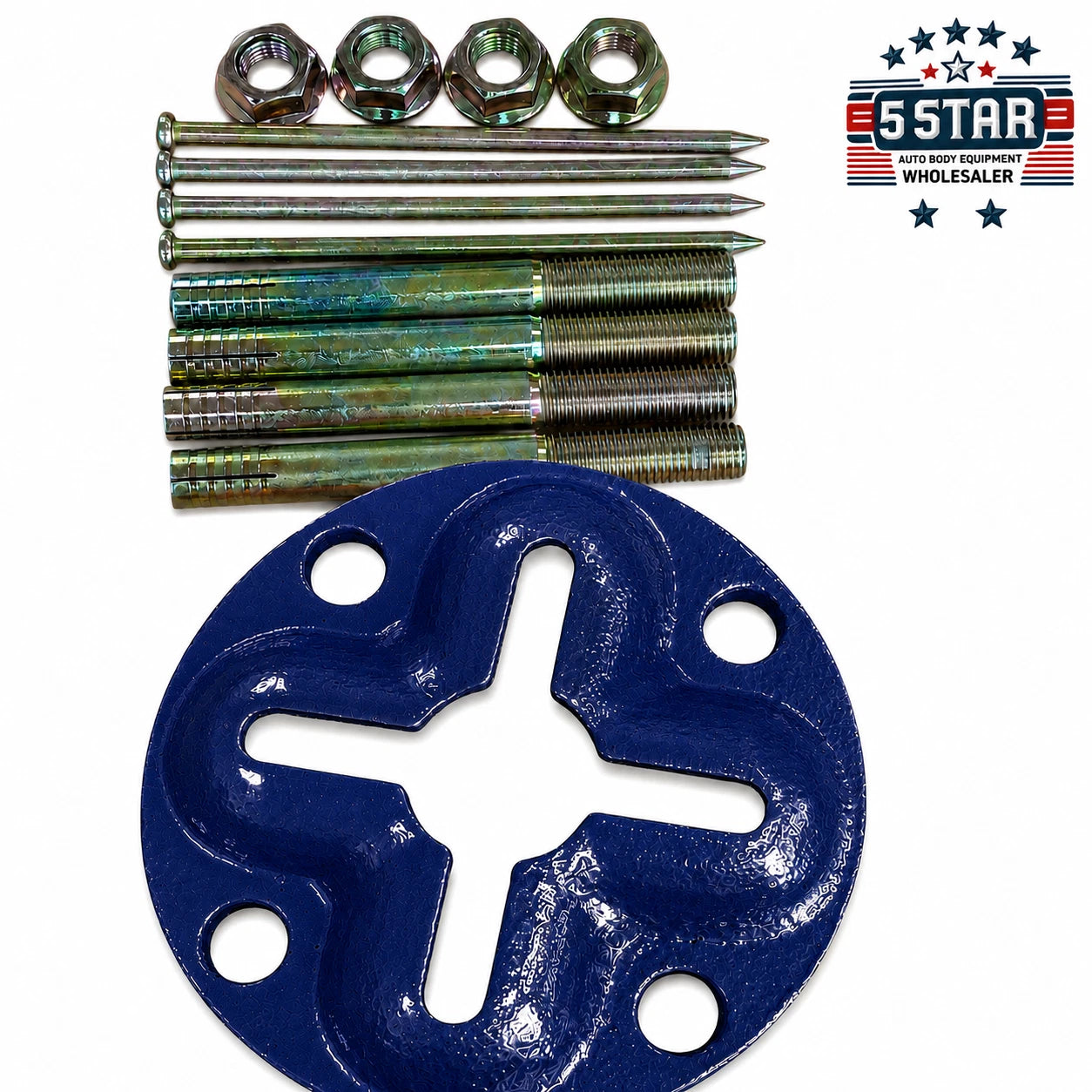 AUTO BODY FRAME MACHINE ANCHOR POT WITH 4 SLOTS BOLTS & WASHERS INCLUDED