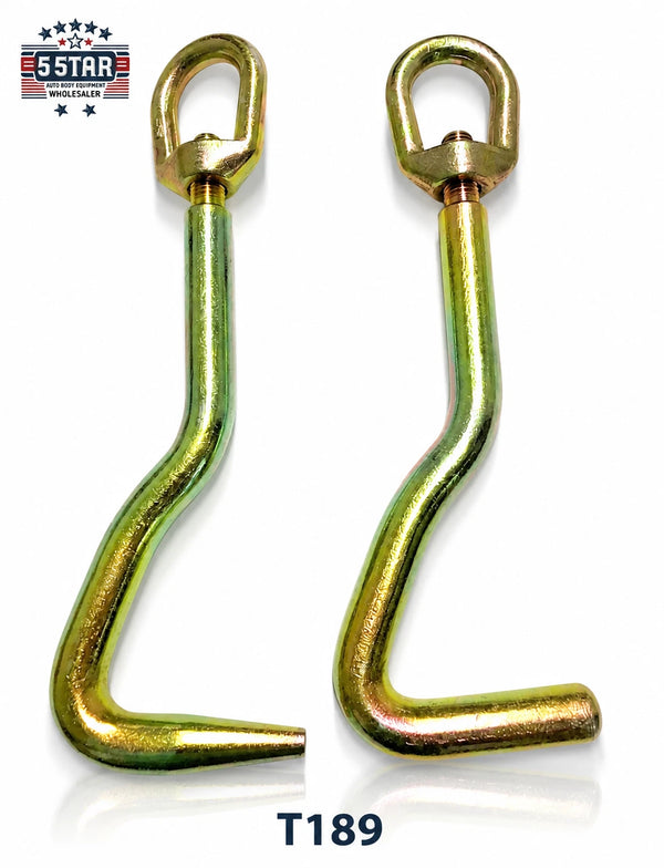 Mo Clamp style Round & Pointy Nose Metal Hook pair L Shape Hook Auto body frame