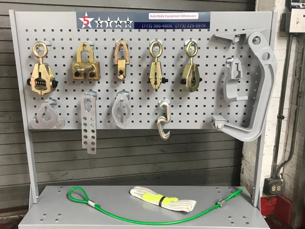 Auto Body Frame Machine Floor Rack System 10 TON Puller FREE JACK + 22 anch pots.