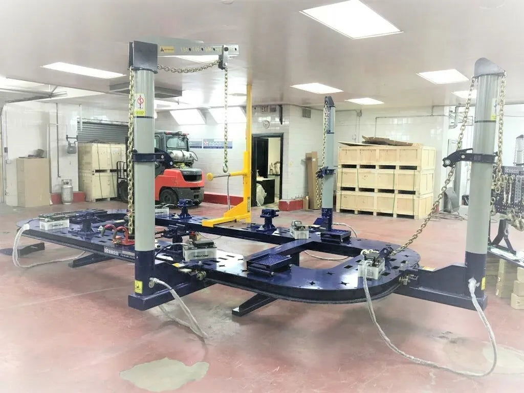 FREE SHIPPING 20 FEET LONG AUTO BODY NEW FRAME MACHINE 30 TON = 3 TOWERS + CLAMPS,TOOLS BENCH