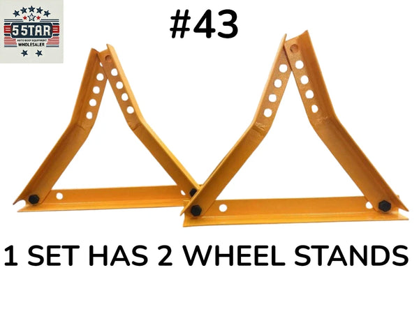 SET#43 FRAME MACHINE 2 UNIVERSAL WHEEL STANDS ADJUSTABLE CHIEF STYLE 674507
