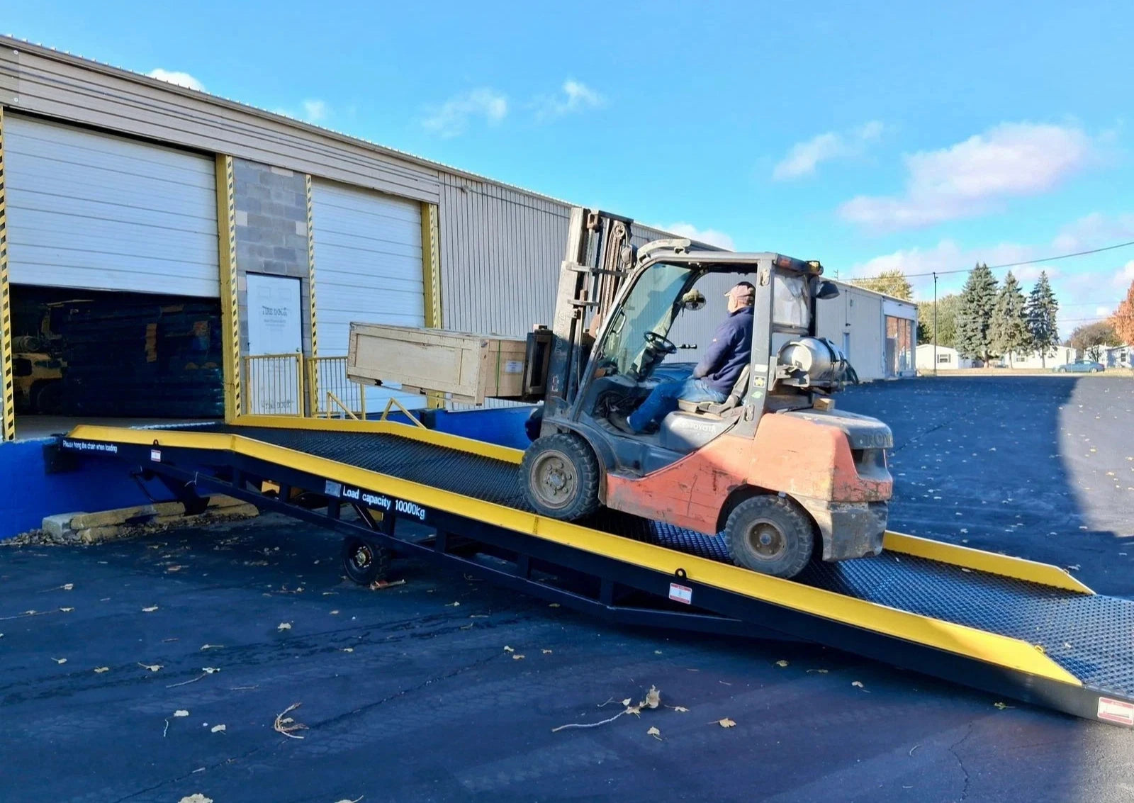 FREE SHIPPING Yard Ramp, Trailer loading Dock, 35 Ft Long 83"W 22000 Lbs Capcity