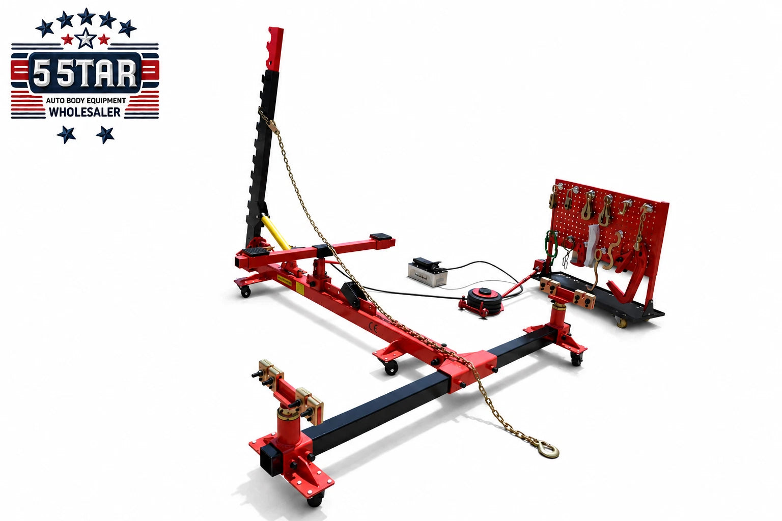 Local Pick Up Only Frame Straightener free clamps + 3 Ton Air Jack