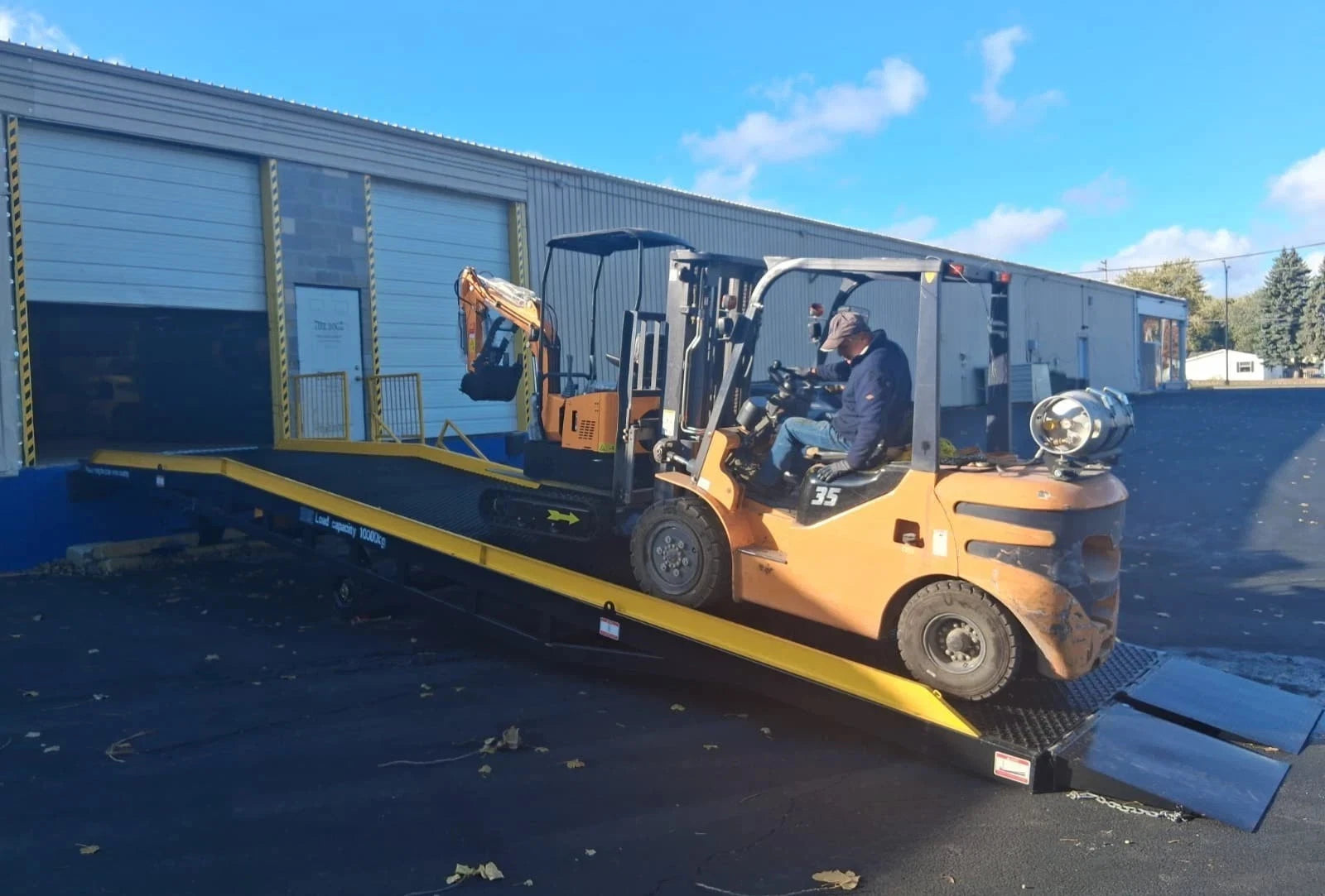 FREE SHIPPING Yard Ramp, Trailer loading Dock, 35 Ft Long 83"W 22000 Lbs Capcity