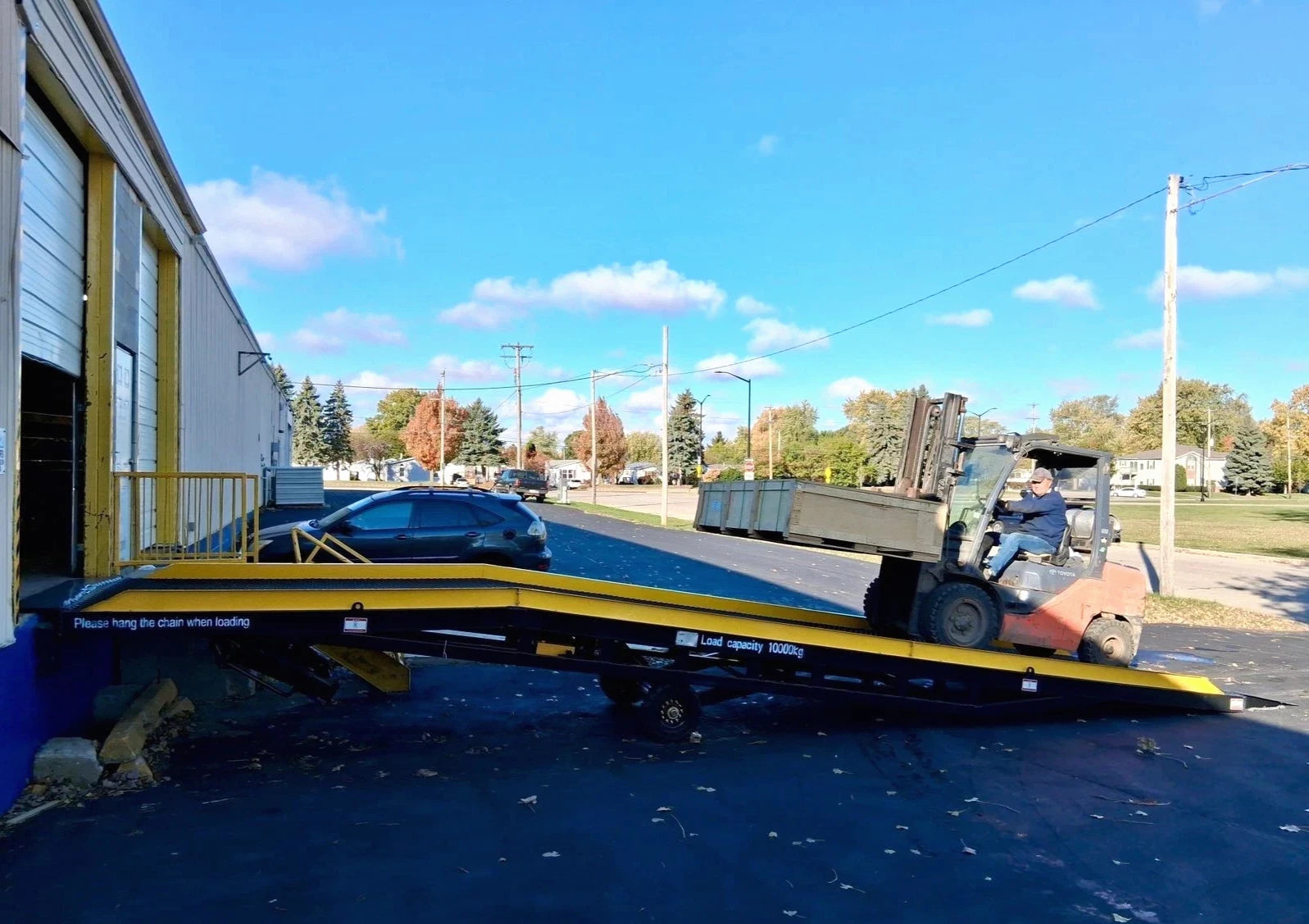FREE SHIPPING Yard Ramp, Trailer loading Dock, 35 Ft Long 83"W 22000 Lbs Capcity