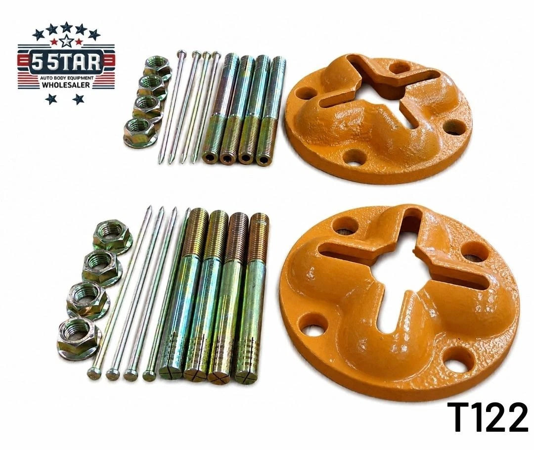 2 ANCHOR POTS COMBO 4 SLOTS BOLTS AUTO BODY FLOOR SYSTEM