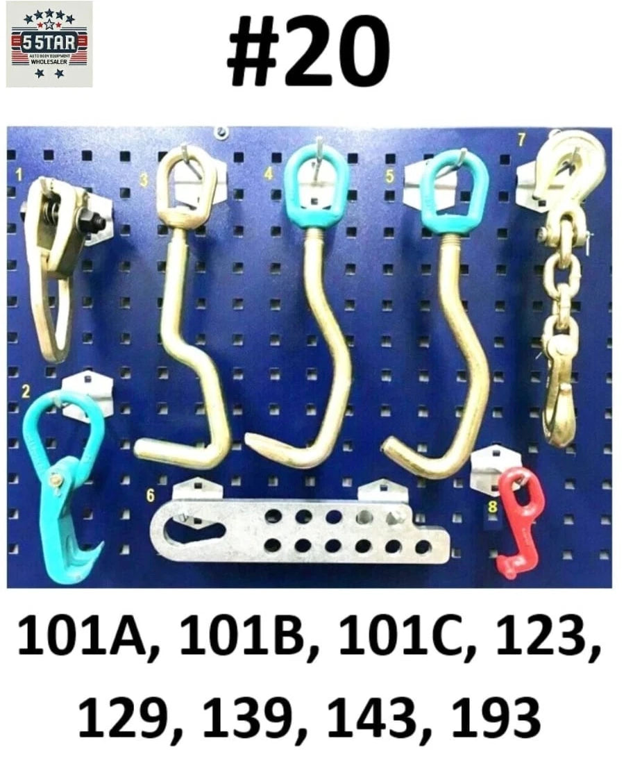 SET#20 AUTO BODY FRAME MACHINE MO Clamp style Sheet Metal Hook TOOL PLATE CLAMP