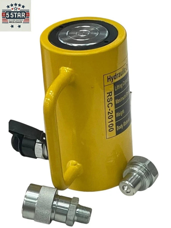Hydraulic Cylinder Ram Single Acting 20 TON 100mm Stroke near 4"